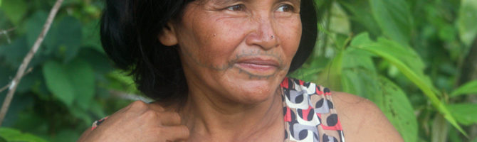 Marina Matsés elder, farmer and crafts maker.