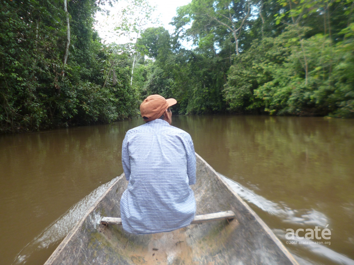 Matsés elder Marcos Bina led the mapping team deep into the ancestral headwaters of the Chobayacu ©Acaté